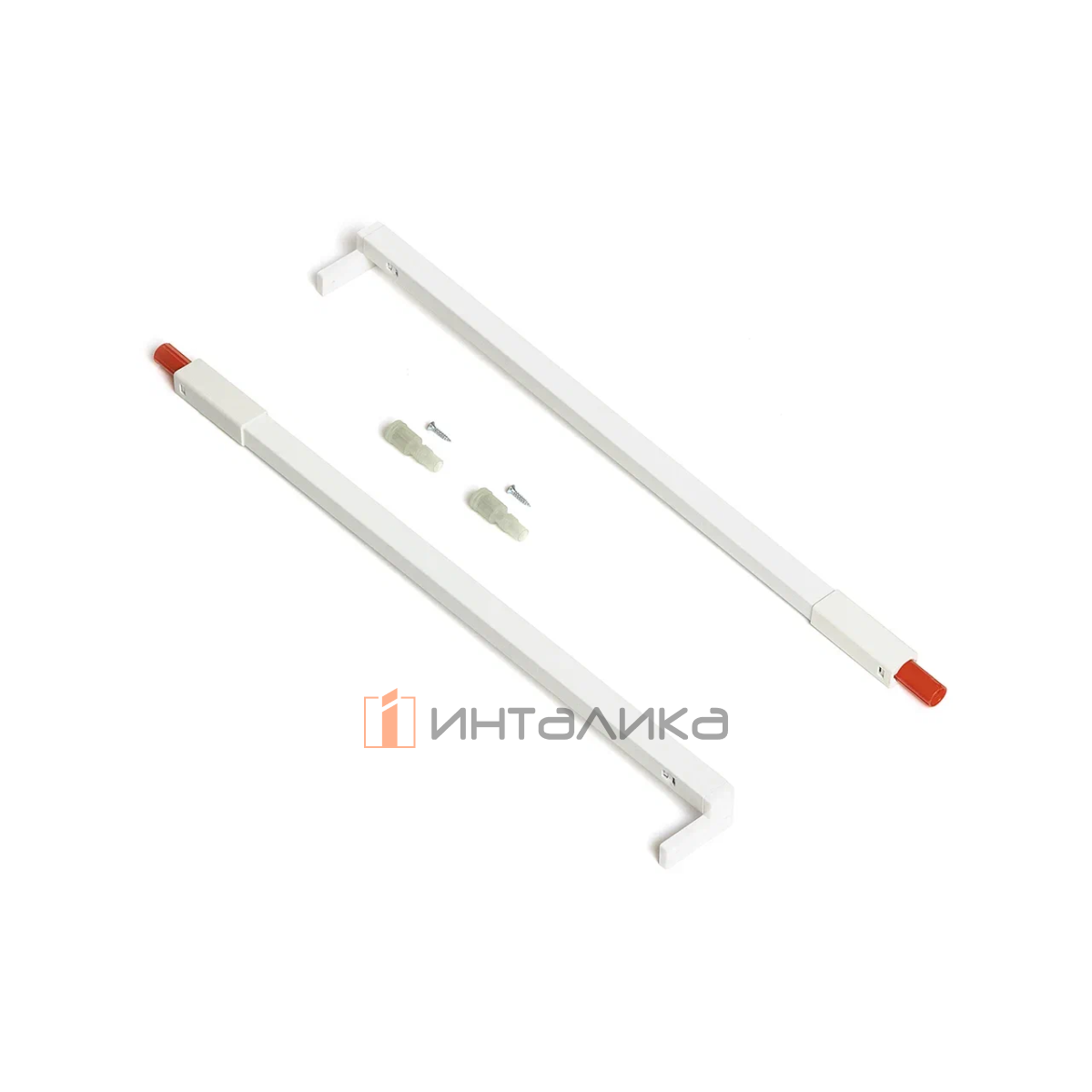 Комплект рейлингов для деревянной задней стенки SAMET Flowbox, NL400, белый