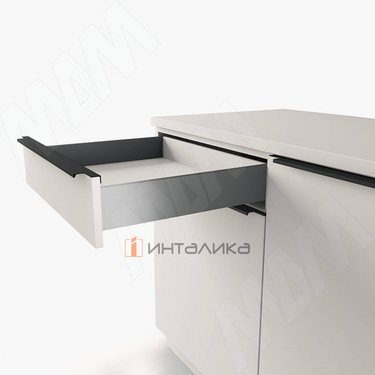 LS BOX PRO комплект ящика 400 мм, боковины h88 мм, плавное закрывание, серый металлик
