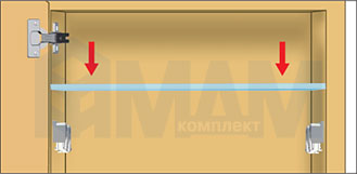 Установка полкодержателя KUBIC для стеклянных полок толщиной 4-9 мм (артикул 1 60200), схема 1