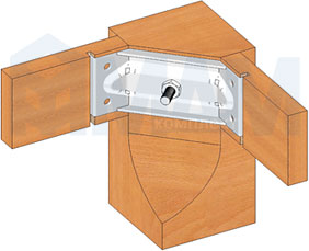 Установка уголка для крепления опоры к царге 50х2 (артикул ANRI50PR)