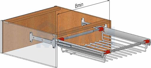 Установка вешала AT для брюк (артикул APP46AL и APP72AL), схема 2