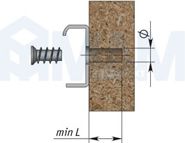 Установка евровинта с потайной головкой (артикул VЕ 05)